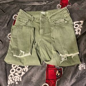 Old navy green rockstar jeans